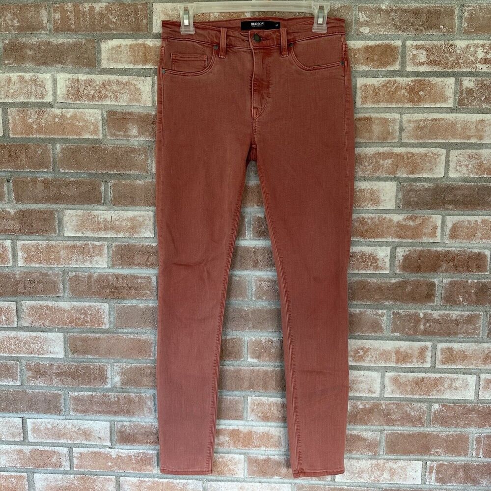 Hudson Nico Super Skinny Jeans Size 27 Red Dusty Rose